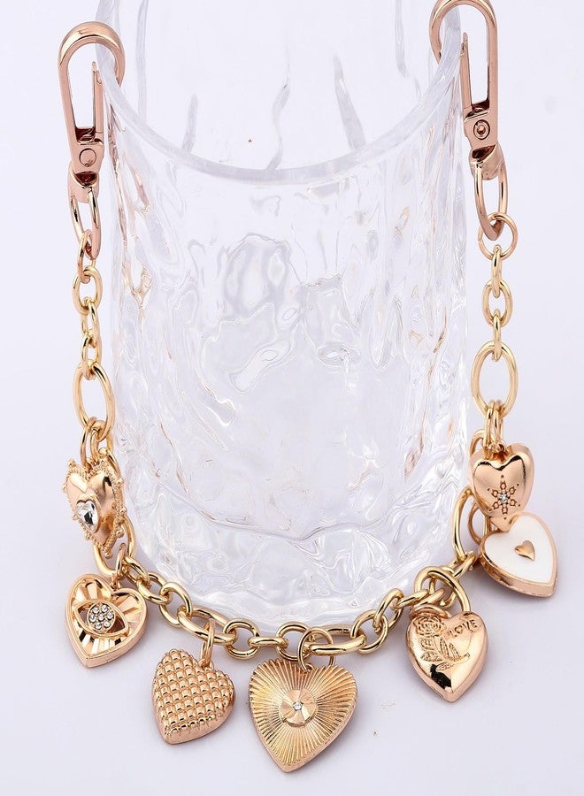 SORGERLY Heart Bag Charm Purse Chain - Gold Keychain for Handbag Accessories - Cute Extender Chain Gift for Women - Image 4
